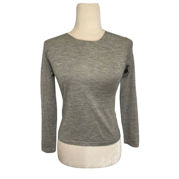 pullaround womens 100% cashmere gray long sleeve sweater top 40 small Italy - Picture 1 of 4